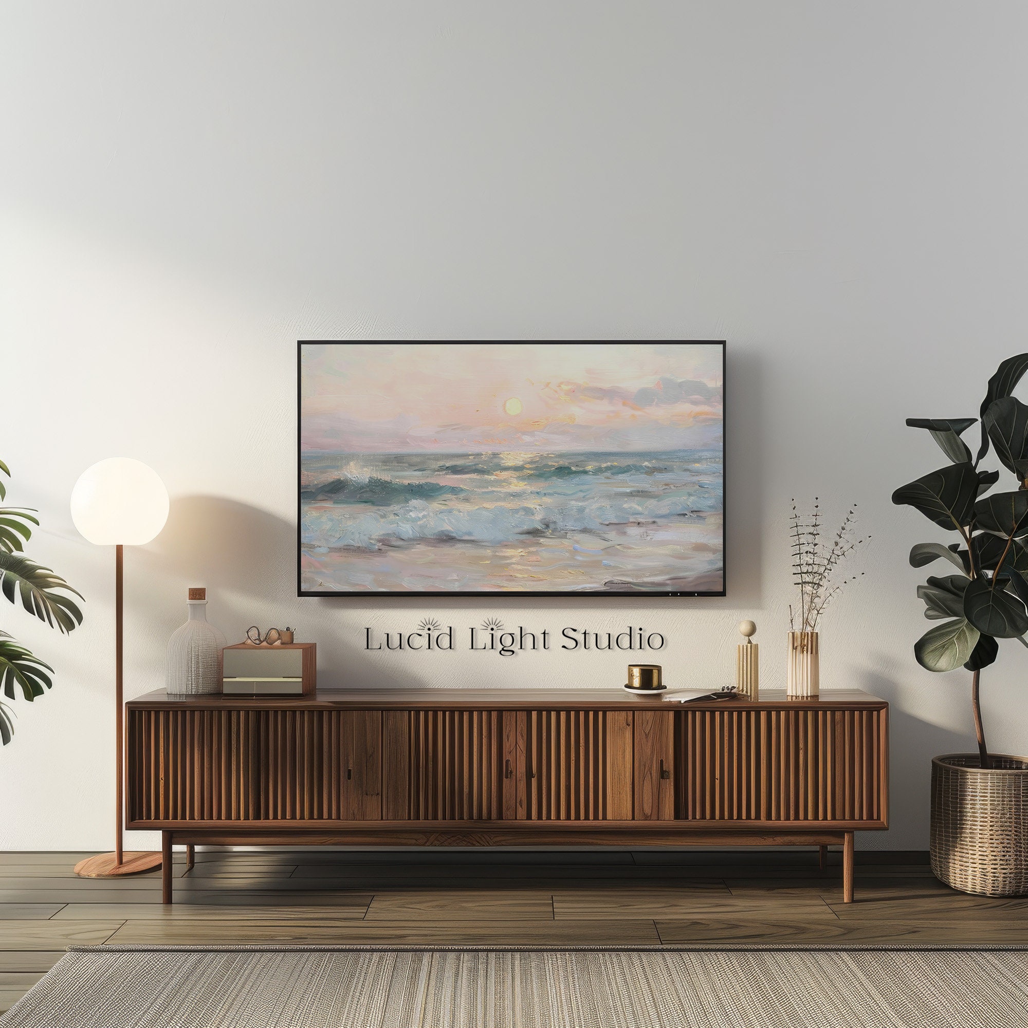 Beach Sunset Painting Ocean Painting Ocean Waves Seascape