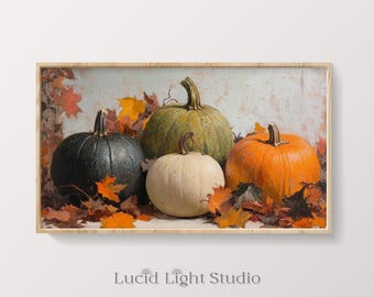 Autumn | Still Life Painting | Pumpkin Painting | Frame TV Artwork | Samsung Frame TV Art | Farmhouse Decor | Cottagecore | Instant Download