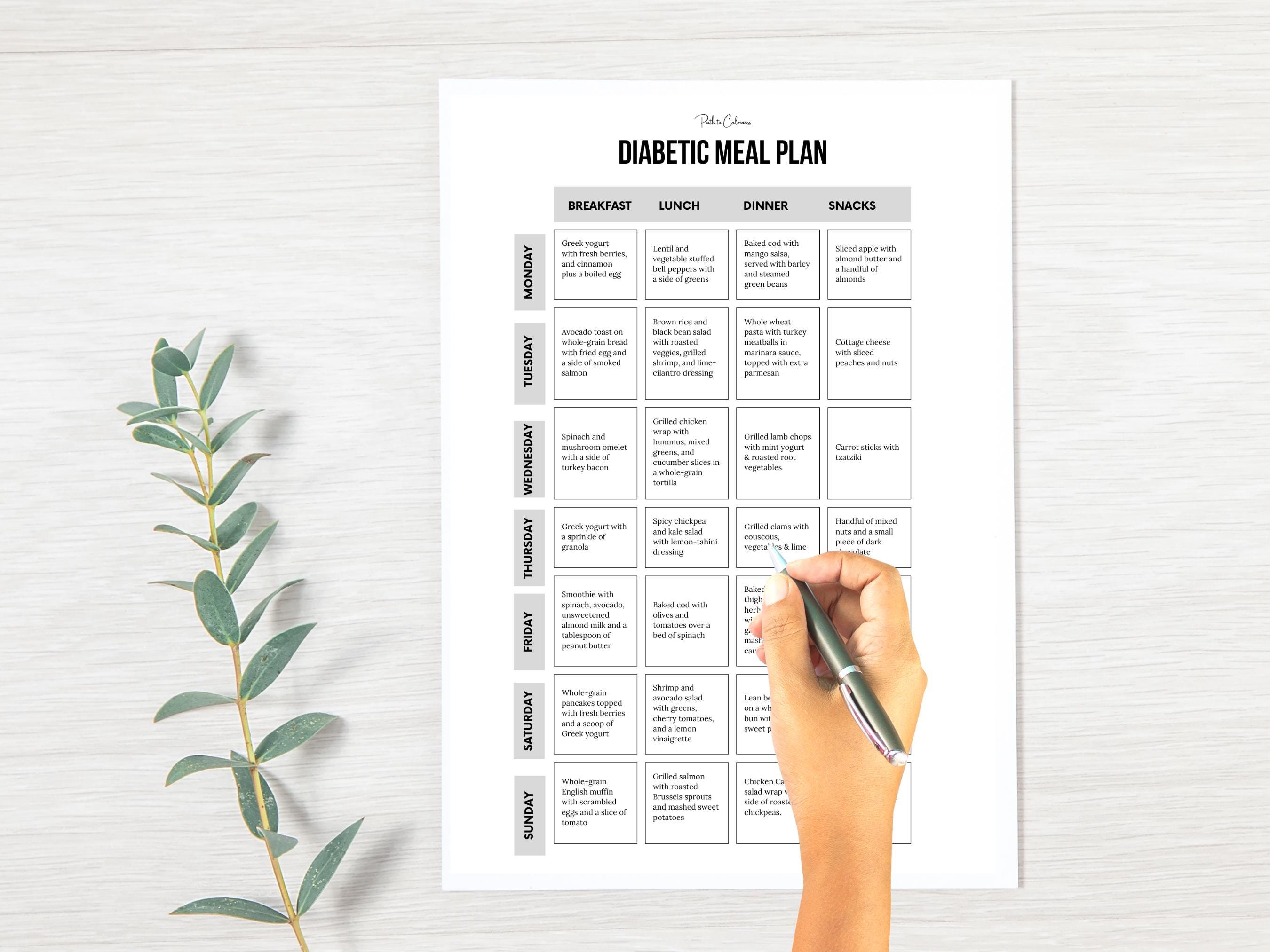 Diabetic Meal Plan | Diabetic Diet | Food Guide | Nutrition List ...