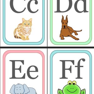 Digital - Light Pastel Alphabet Printable - Pre-k, Kindergarten, 1st ...