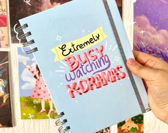 K-Drama Tracker Journal: Handmade Hardcover TV Logbook