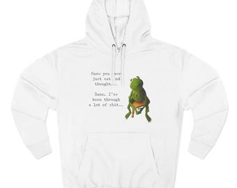 Hoodie met trieste kikker illustratie