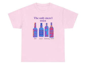 The Only Men I Trust flessen T-shirt | T-shirt met whiskyflesprint