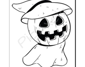 Bundel Halloween-kleurplaten: griezelig leuk voor kinderen en volwassenen (digitale pdf-download)