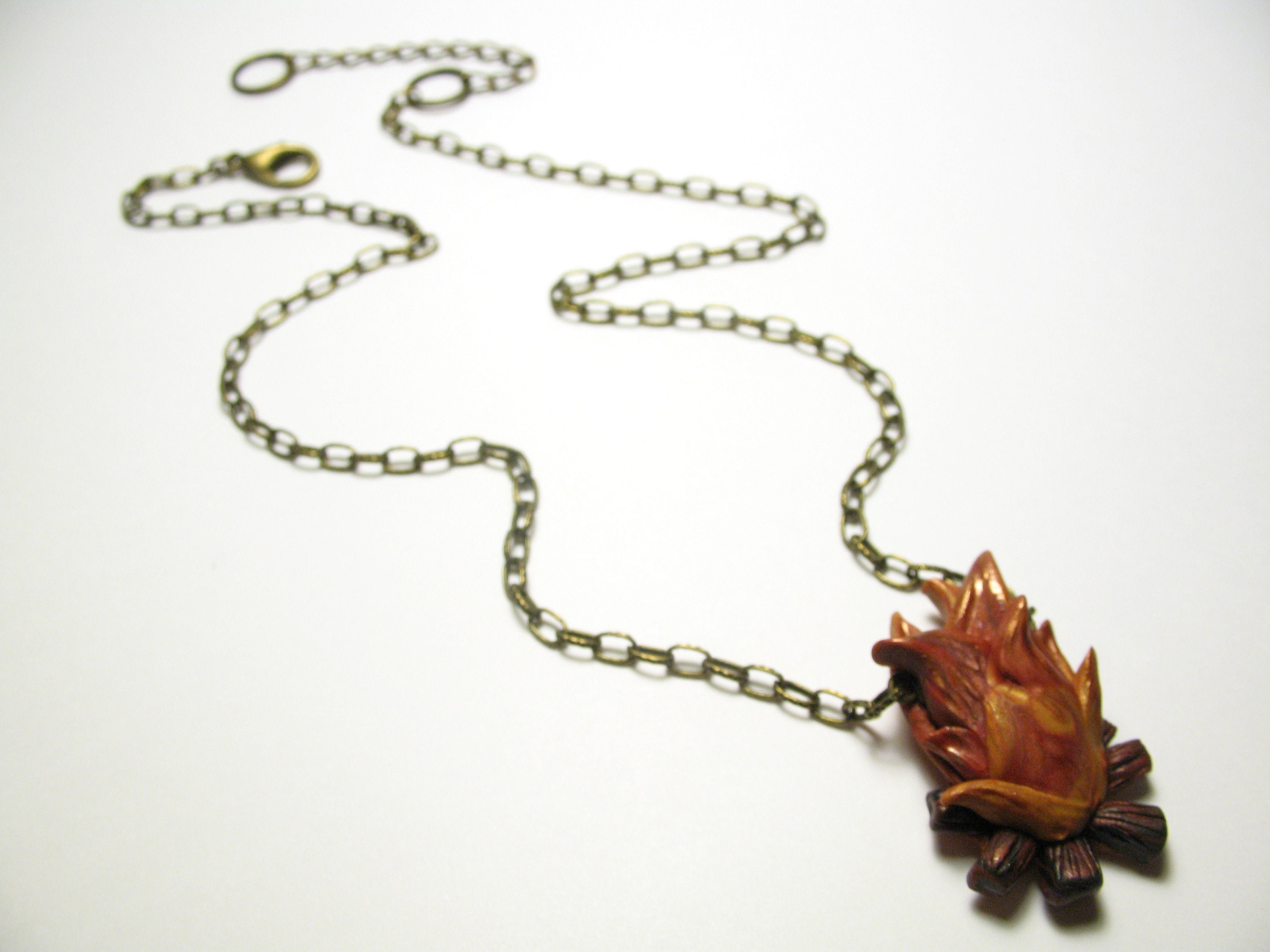 Bonfire Necklace Camping Necklace Fall Fashion Jewelry Etsy