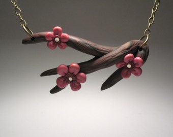 Cherry Blossom Necklace - Pink Flower Necklace