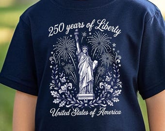 Comfort Colors® 250 Years Of Liberty Shirt, 250th Anniversary of USA Tee, Happy Fourth Of July Shirt, Statue Of Liberty Shirt