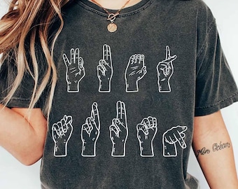 Comfort Colors® F*ck Trump Sign Language T-shirt, Subtle Anti Trump Shirt, ASL F*ck Trump Tee, Resist Anti-MAGA Shirt, Activist Feminist Tee