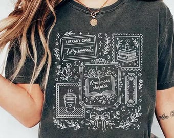 Comfort Colors® Just One More Chapter Shirt, Bookish Reader Tee, Book Lover Shirt, Literary Girl Tee, Reading Shirt Gift, Cozy Reader Shirt