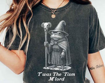 T'was The 'Tism M'lord Shirt, Funny Frog Wizard Meme, Neurodiversity Shirt, Autism Warrior, Audhd Diagnosis, Weirdcore Shirt, Unhinged Shirt