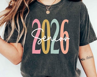 Senior 2026 Shirt, Retro Font, Senior Retro Shirt, 2026 Seniors Shirt, Senior 2026 Retro Shirt, Class of 2026 Senior Shirt, Graduation Gift