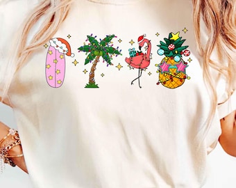 Comfort Colors® Christmas In July Shirt, Santa Summer Shirt, Christmas In Summer Tee, Xmas In July Gift, Beach Christmas Shirt, Xmas Summer