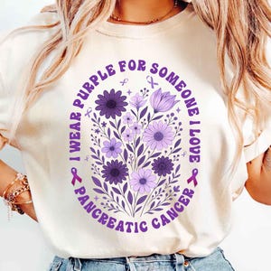 In November I Wear Purple Shirt, Pancreatic Cancer Awareness & Support Tee, Purple Ribbon T-Shirt