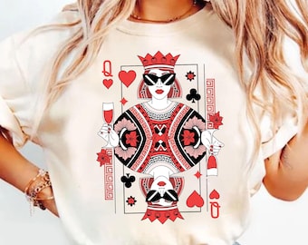 Queen of Hearts T-Shirt, Birthday Queen Tee, Valentine’s Day Shirt, Bridesmaid Gift Top