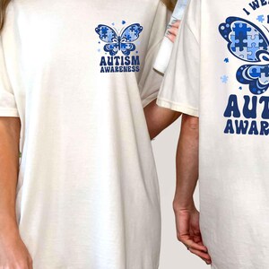 I Wear Blue For Autism Awareness T-shirt, Autism Month Shirt, We Wear Blue Awareness Shirt, Autism Awareness Month Tee