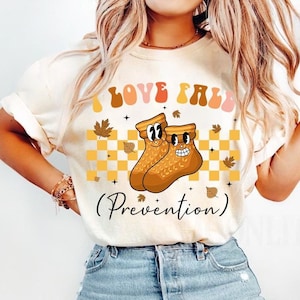 I Love Fall Prevention Comfort Colors Shirt, Thanksgiving Nurse, Fall Risk Dpt Spt Pta Shirt, Physical Therapy Shirt, Fall Nurse Shirt