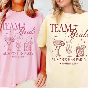 Personalised Hen Party T shirts Team Bride Bridal Party Shirts Personalised Matching Tribe Bachelorette Hen Party Tops Bride To Be Custom