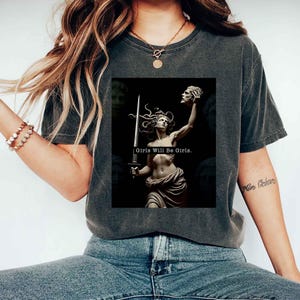 Girls Will Be Girls Shirt, Medusa with the Head of Perseus Tee, Feminist Shirt, Women&#39;s Empowerment Shirt, Feminism Shirt, Gift for Her