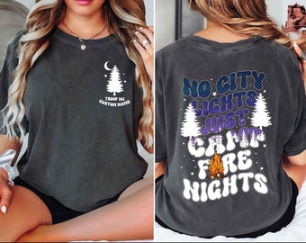 Comfort Colors® Girl Camping Shirt, Funny Cookie Dealer TShirt, Scout Leader Gift, Custom Scout Troop Number Tee