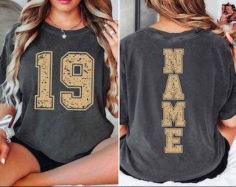 Custom Jersey Number and Number Sweatshirt,Custom Number Hoodie,Game Day Number,Custom School Team Number Sweat,College Football tee