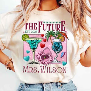 Custom Future Mrs. Shirt, Personalized Bride To Be Comfort Colors® Tee, Newly Engaged Gift for Fiancee Shirt, In My Engaged Era Shirt