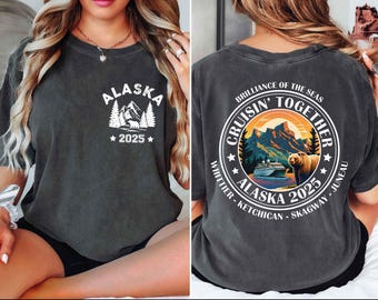 Custom Alaska Cruise Shirt, Alaska Cruise TShirt, Front Back Custom Family Cruise Shirts, Family Matching Cruise Shirt, Group Cruise T Shirt