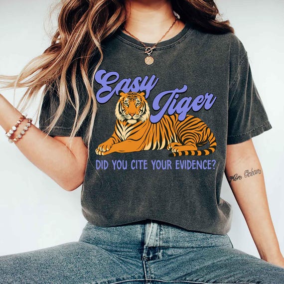 English Teacher Shirt, Comfort Colors® ELA Cite Your Evidence T-shirt, Grammar Punctuation Shirt, Funny Gift for English Teacher, Easy Tiger
