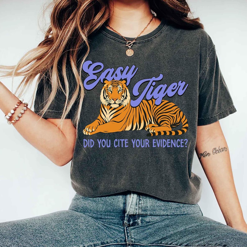 English Teacher Shirt, Comfort Colors® ELA Cite Your Evidence T-shirt, Grammar Punctuation Shirt, Funny Gift for English Teacher, Easy Tiger