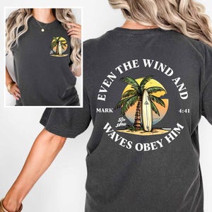Christian Bible Verse shirt Beachy Backprint Comfort Colors Tee Trendy Oversized TShirt Unisex Tee Teen Baptism Gift Ocean Inspired Style