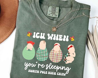 Comfort Colors Christmas NICU Shirt, NICU Nurse Winter Tshirt, Neonatal ICU Nurse T-shirt, Best Stocking Stuffers Nicu Christmas Shirt