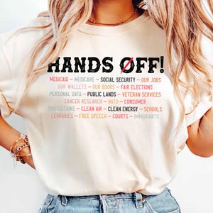 Hands Off Protest Sweatshirt, Political Hands Off Protest Sweatshirt and Hoodie, Hands Off Medicaid Medicare Social Security