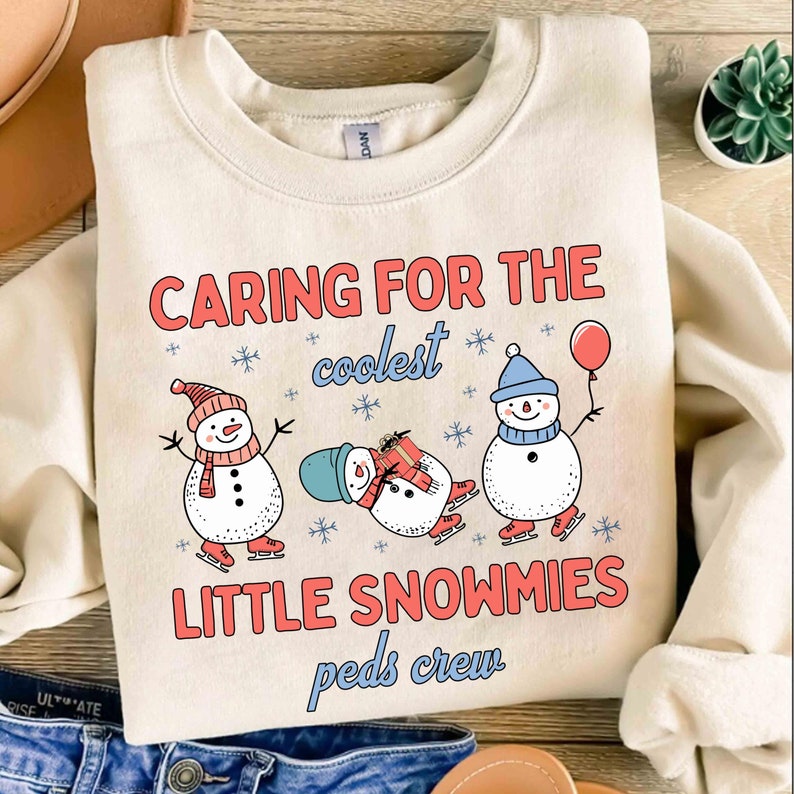 Pediatric Nurse, Christmas Shirt, Peds Team Crew, Squad Gifts, Christmas Snowman, Pediatrics Tshirt, Xmas Gift for, Peds Nurse, nurse Practitioner, future nurse, peds nurse gift, pediatrics tee, peds t shirt