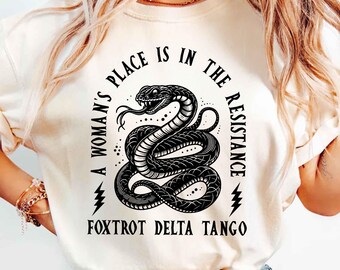 A Woman's Place is in the Resistance t shirt, resist fascism t shirt, resist and persist t shirt, vive la resistance t shirt