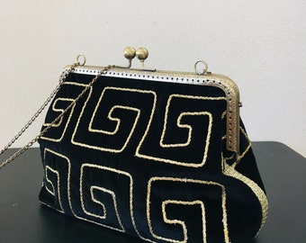 Body cross clasp bag Clutch *Athena* in Greek style, luxury handbag for going to the theaters or concert hall, great gift for loved ones