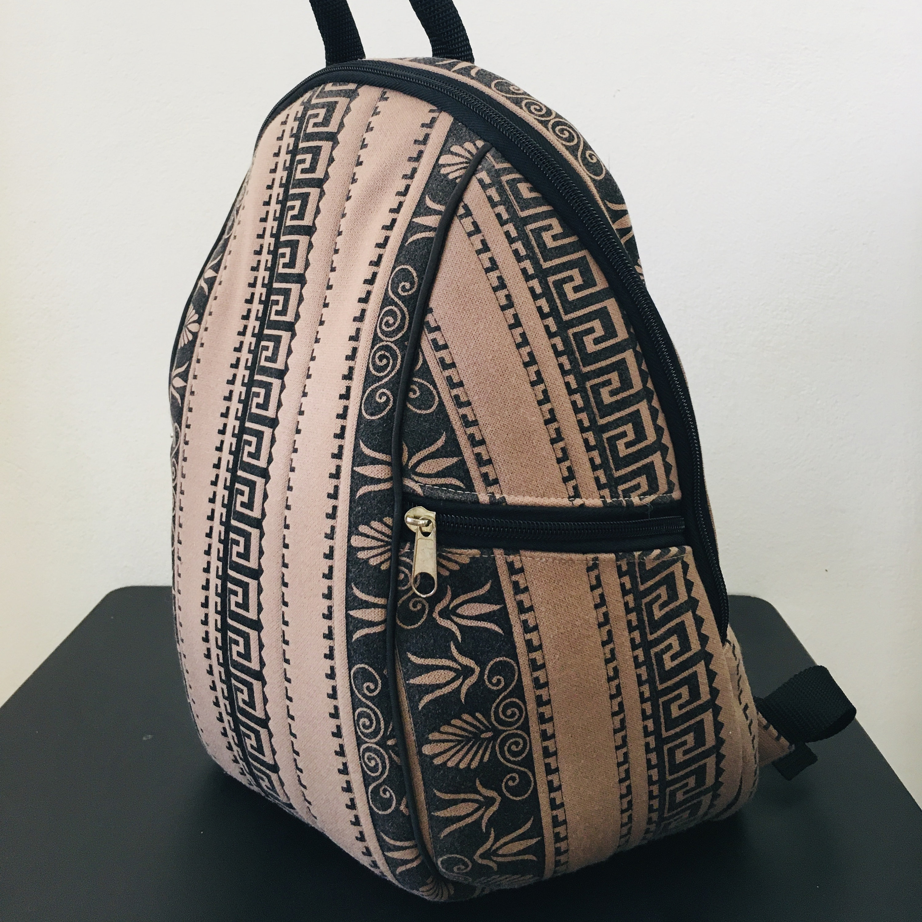 backpack recycled *Thick Knitwear* with Greek ornament
