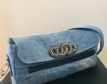 handbag small quilted recycles denim *Tatiana*