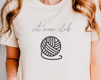 Cat Mom Club Shirt – Yarn Ball Graphic Tee