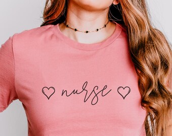 Nurse with Hearts Shirt
