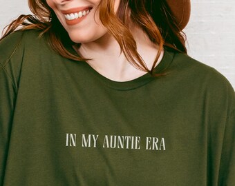 In My Auntie Era Shirt – Funny Unisex Cotton Blend Tee