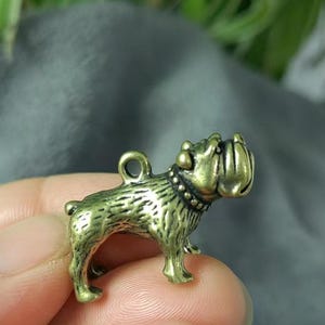 Get 2 Brass dog Pendant Metal  Amulet Magic Attact Love Charm Rare Talisman Money protection Necklaces for Women/Girl Feng Shui Fortune P102