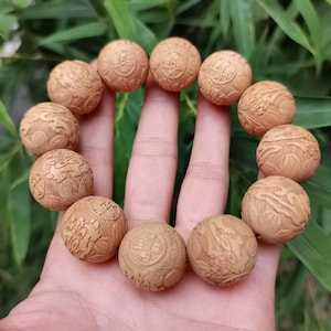 Meditation Buddhism Buddha beads Adornment Bracelet, Tibet Temple wooded Buddha beads Bracelet,Asian Unisex, Expandable Adjustable Bracelet