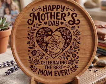 Happy Mother's Day Celebrating the Best Mom Ever Design - Ai, Eps, Dxf, Png, Svg, Cdr - Digital Download