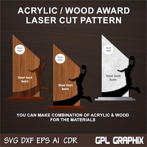 Acrylic / Wood Plaque Award Laser Cut Pattern - Ai, Eps, Dxf, Svg & Cdr Files - Basketball Pattern