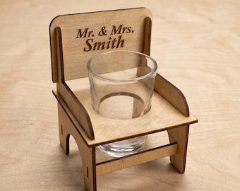 Soporte de madera para vasos de chupito (3 mm de grosor) - Archivo de corte láser (Ai, Dxf, Eps, Svg, Cdr) - Descarga digital