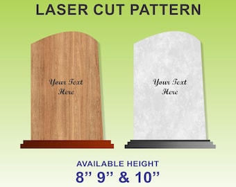 Plantilla SVG para trofeo/placa de madera acrílica cortada con láser / Archivo de corte para grabado láser / Dxf Ai Eps Cdr
