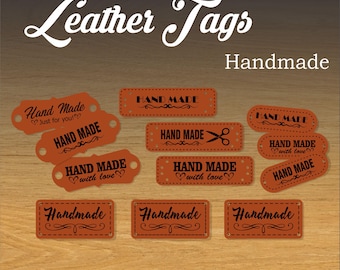 Engraved Leather Tags: Handmade Item Branding, Laser Cut Files (Digital Download)