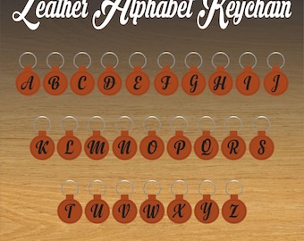 Leather Alphabet Keychain | Laser Cut Pattern | Svg, Dxf, Eps, Ai & Cdr | Digital Download