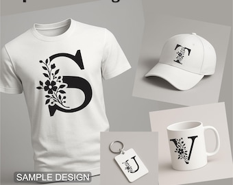 Alphabet Monogram Bundle A-Z | Svg, Dxf, Png, Eps | Floral Monogram | Alphabet Bundle | Digital Download