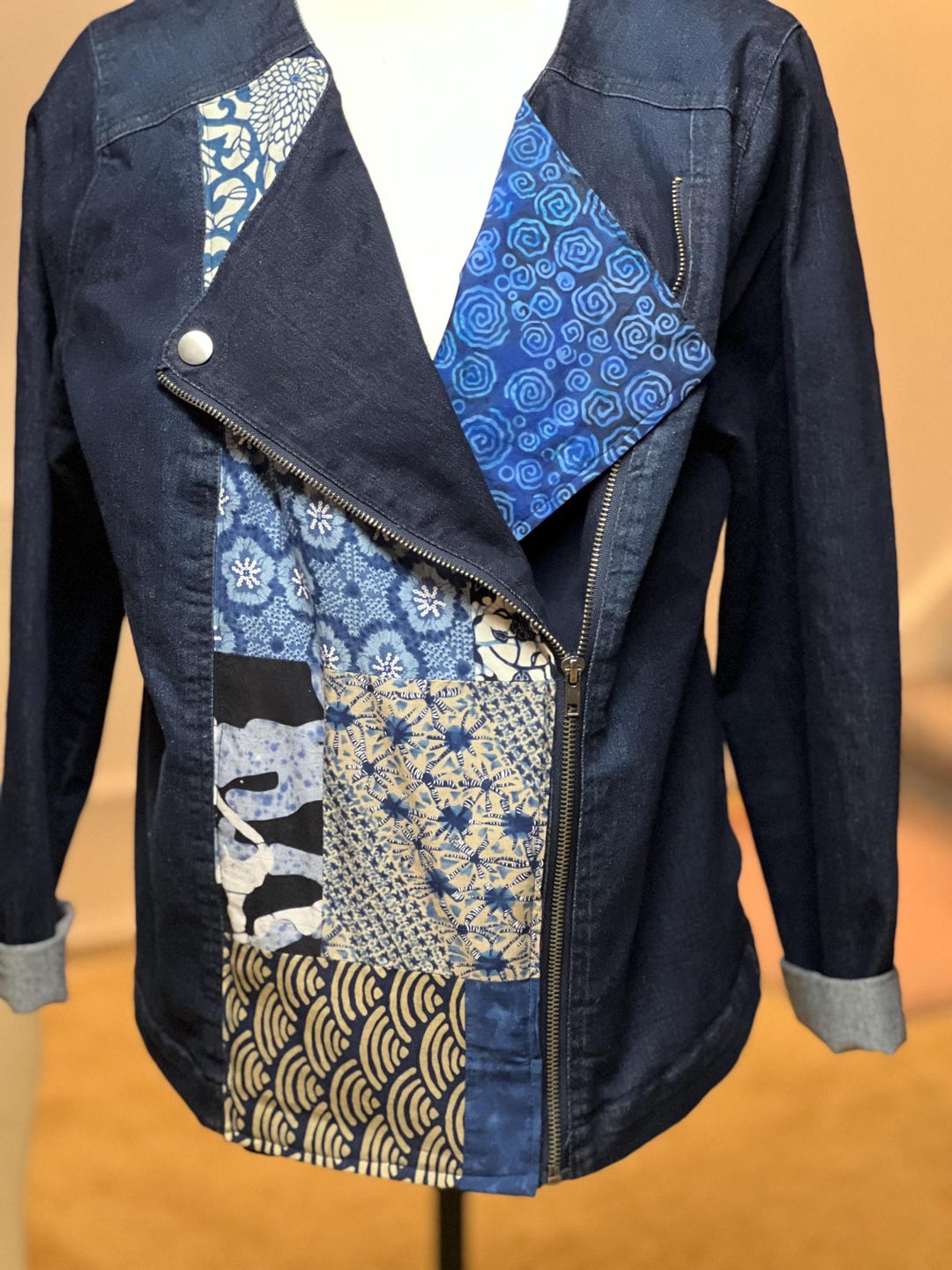 Singletrack Insulated Recycled Jacket Dark Denim Apricot