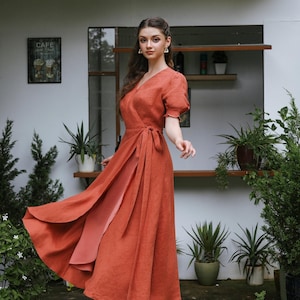 chinese dress ladies Ellementree Avocado Maternity Dress-Solid Color-Premium European Linen-Round  Neck-Bump Friendly-Extra 5% Off  duckduckbaby